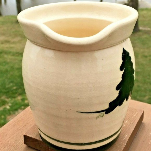 East Texas Pottery Small Pitcher Lodge Rustic Bear Pine Trees Marshall TX - Picture 5 of 5